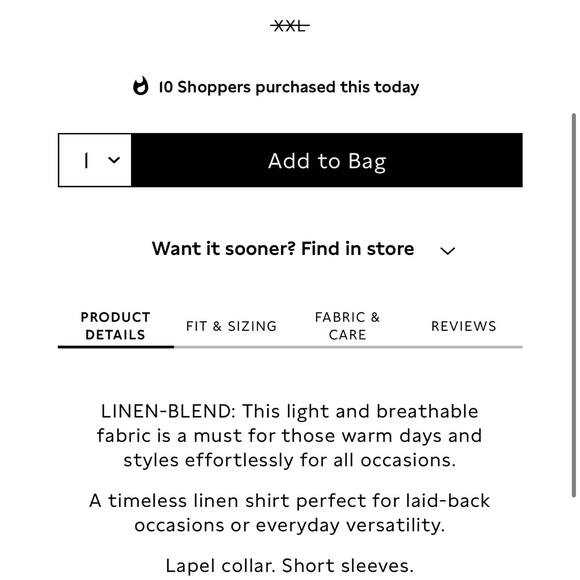 Banana Republic Linen Blend Collared Shirt Size Large - Picture 12 of 15